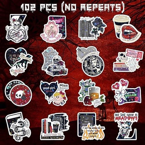 MiStar 102 PCS Dark Romance Book Stickers for Kindle Adult, Holographic Booktok Spicy Reading Bookish Sticker Pack for Kindle Case iPad Laptop Water Bottles Accessories Decals Gifts for Book Lovers thumbnail 6