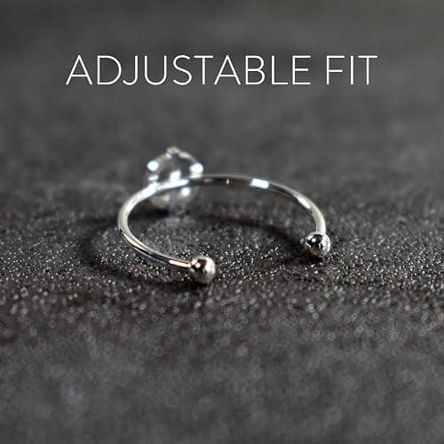 Sorority Shop Phi Mu Stacking Ring Set - Adjustable Rings with Silver Plating thumbnail 2