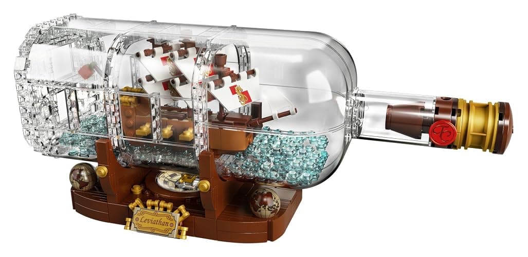 LEGO Ideas Ship in a Bottle 92177 Expert Building Kit, Snap Together Model Ship, Collectible Display Set and Toy for Adults (962 Pieces),Multicolor thumbnail 3