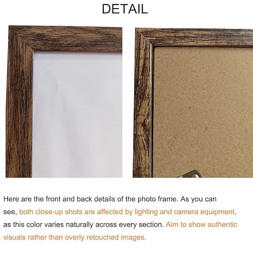 BESCRCL 24x32 Picture Frame Brown, Poster Frames Wall Hanging, Display Pictures 24 x 32 without Mat, 1 Pack thumbnail 8