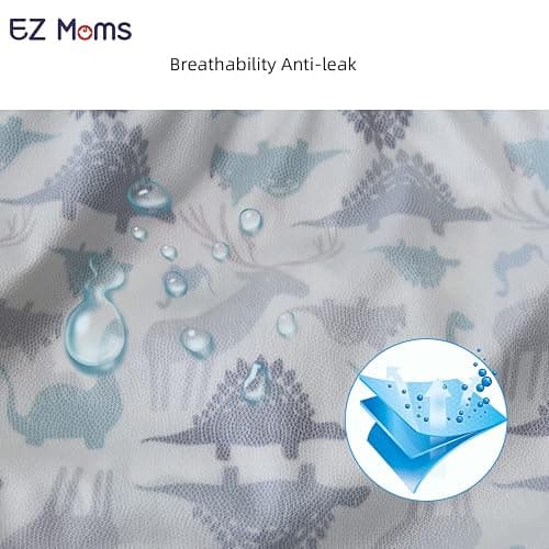 EZ Moms 10 Pack Boys Diaper Covers Plastic Training Pants for Toddlers Reusable Plastic Underwear Covers for Potty Training Breathable Rubber Pants for Babies Soft Waterproof Diaper Cover for Boys 3T thumbnail 3