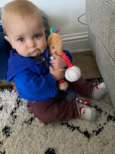 Little Sport Star Newborn Baby Baseball Toy | Ideal Toy from Birth to 12 Months | Multi Sensory Toy | Extra Sensory Features for Babies | Part of The Collection for Babies thumbnail 4