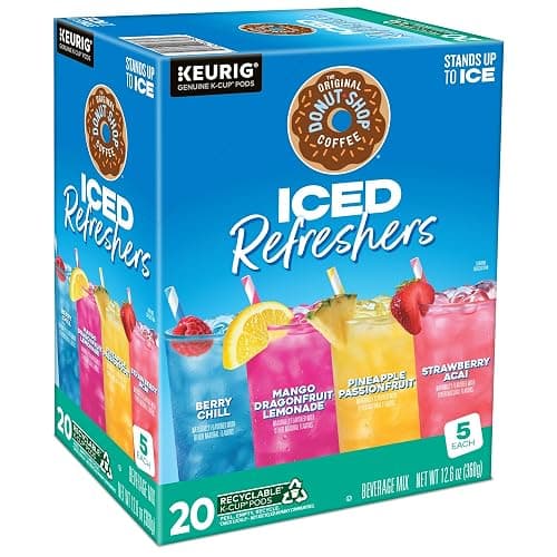 The Original Donut Shop, Iced Refreshers, Keurig Single Serve K-Cup Pod Variety Pack, Strawberry Acai, Pineapple Passionfruit, Mango Dragonfruit Lemonade, Berry Chill, 20-Count thumbnail 11