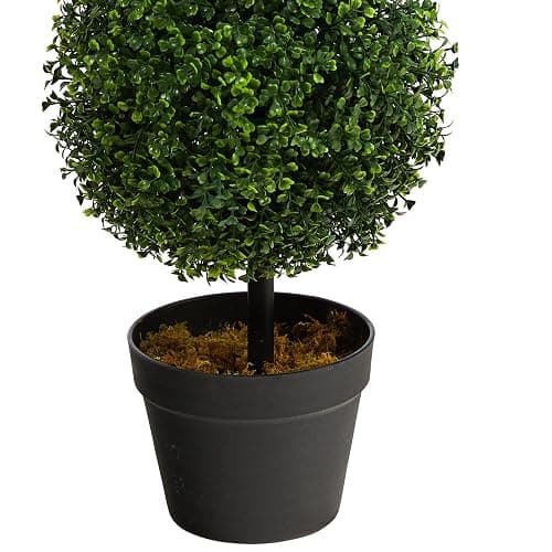 Nearly Natural 3ft. Artificial Triple Ball Boxwood Topiary Tree (Indoor/Outdoor) T2021, Green thumbnail 6