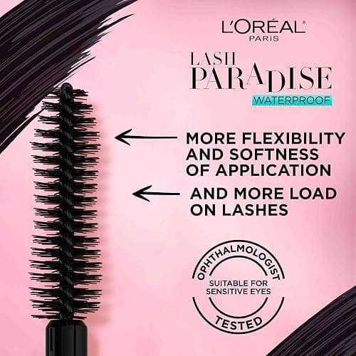 L'Oreal Paris Voluminous Lash Paradise Mascara, Lengthening & Volumizing, Waterproof Mascara Up to 24 Hours, Flower Oil Infused, Blackest Black, 0.28 fl. oz thumbnail 4