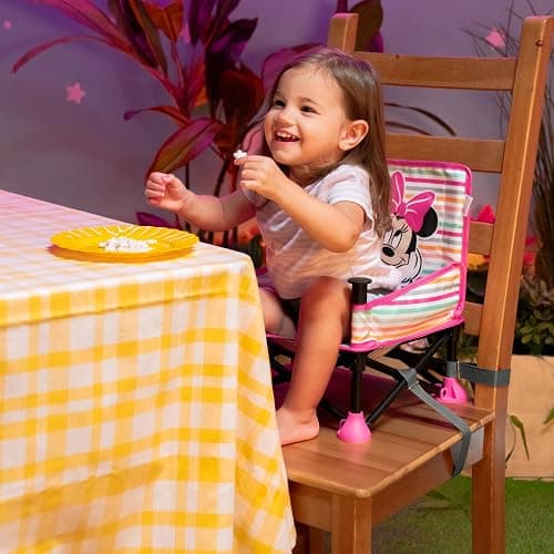 Bright Starts Disney Minnie Mouse Pop 'N Sit Portable Booster, Indoor/Outdoor Use, Floor Seat with Feeding Tray, 6 Mos - 3 Yrs thumbnail 9