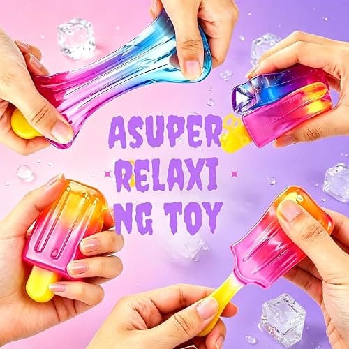 Popsicle Sugar Squishy Sensory Toys for Kids Adults, Ice Cream Squeeze Toys for Stress Relief, Soft Squishies Party Favors Goodie Bag Fillers, Cute Squishy Toys Like Dumpling Squishy Mystery Box Fun thumbnail 2