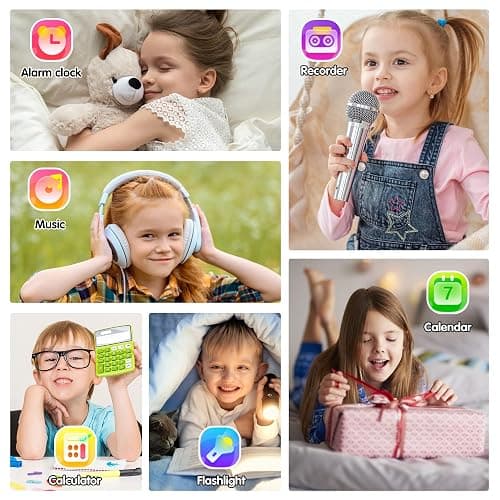 Wiszodet Kids Smart Game Watch with 24 Games HD Touch Screen Video Camera Music Player Pedometer Flashlight Alarm Clock 12/24 hr, Gifts for 5-12 Year Olds Boys thumbnail 7