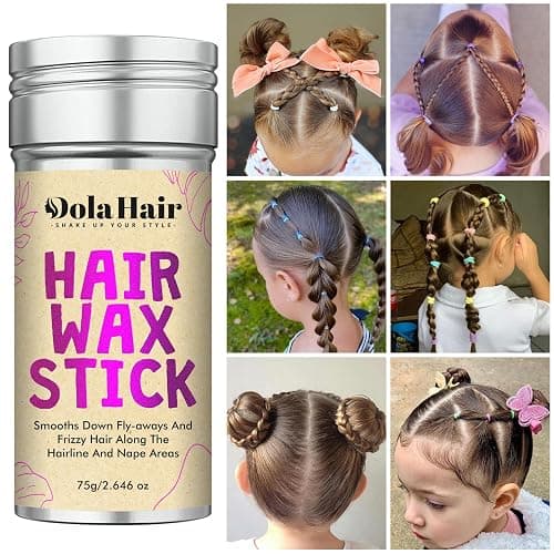 Dolahair Hair Wax Stick - Flyaway Control and Styling Pomade for Kids, Women, and Men - Hair Bun Maker and Accessorie (1 Pack of Wax) - 1 Pack of Wax thumbnail 4