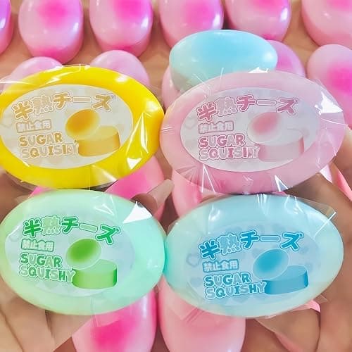SUISUILE 4 Packs Sticky Bread Squishy Toys, Super Soft Slow Rising Squishy, Realistic Bread Shaped Slow Rebound Squeeze Toy, Kawaii Food Squishies Fidget Toys for Stress Relief (Style B) thumbnail 4