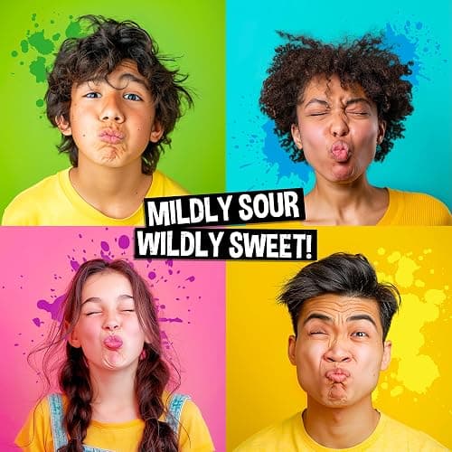 WARHEADS - Extreme Sour Hard Candy - Assorted Flavors - Sour Apple, Black Cherry, Blue Raspberry, Lemon & Watermelon Flavors - 2 oz. Bag thumbnail 5