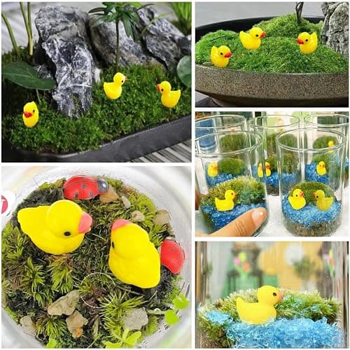 Pcxino 400 pcs Mini Resin Duck Bulk Tiny Duck Figures for Micro Fairy Garden Landscape Aquarium Decor (Yellow) thumbnail 5