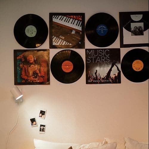 WANLIAN Clear Vinyl Record Shelf Wall Mount 6 Pack,vinyl holder wall,Acrylic Album Record Holder Display Your Daily LP Listening in Office Home (Clear) thumbnail 8