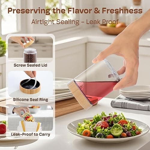 16 oz Overnight Oats Containers with Bamboo Lids, Glass Mason Jars 2 Pack | Airtight Seal Keeps Leakproof, Wide Mouth for Easy Filling & Cleaning, Ideal for Chia Pudding, Yogurt Parfaits & Meal Prep thumbnail 4