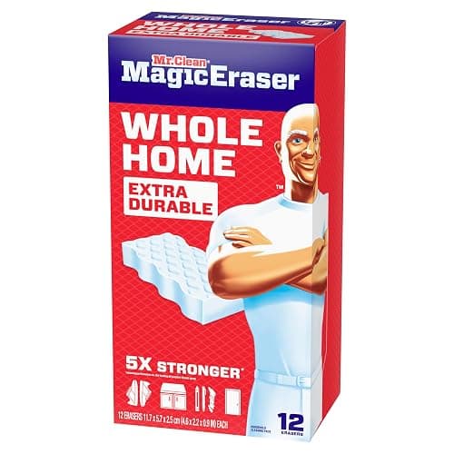 Mr. Clean Magic Eraser, All Purpose Cleaner, Cleaning Scrubber, Wall, Sneaker, Kitchen, Bathroom, Shower Cleaning Supplies, Melamine Pads, Whole Home Extra Durable, 12ct thumbnail 12