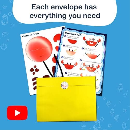 Craftikit® 20 Under The Sea Arts & Crafts Kits for Kids – Mermaid & Sea Animal Paper Crafts for Girls & Boys Ages 4-10 – Preschool Art Supplies & Toddler Craft Set thumbnail 7