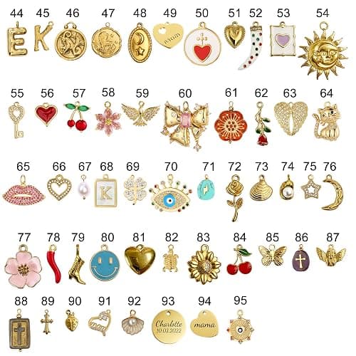 Build Your Own Custom Gold Charm Necklace, Statement Vintage Style Chunky Paperclip Link Chain Necklace for Women, Name Initial Charms thumbnail 5
