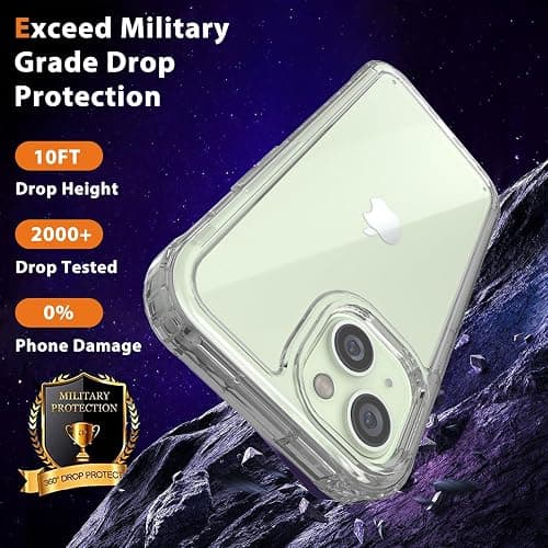 Lifedance for iPhone 15 Case, Full-Body Rugged Protective Case with Built-in Screen Protector, 10 FT Military Grade Drop Protection Heavy Duty Shockproof Phone Case for iPhone 15, Clear thumbnail 4
