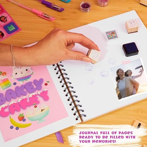 Gabby's Dollhouse Scrapbook Kit for Kids Art Supplies Craft Set Scrapbook Accessories Stickers Stamps Gel Pens Gifts for Girls thumbnail 5