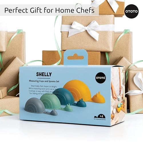 OTOTO Measuring Spoons Set - Teaspoons for Dry & Liquid Ingredients, BPA-free & Dishwasher Safe, Funny Gifts, Baking Accessories, Unique Kitchen Gadgets (Shelly) thumbnail 7
