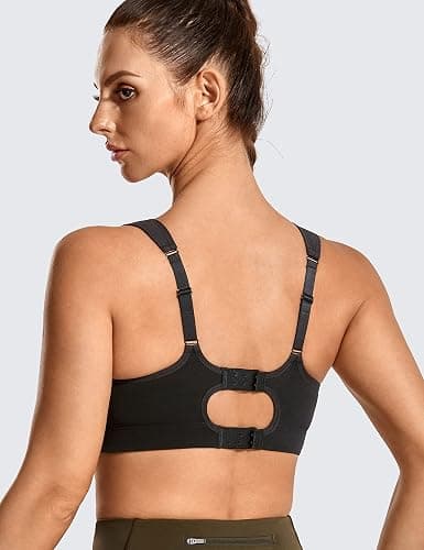 SYROKAN Bounce Control Plus Size Sports Bras for Women High Support Double Back Hooks Full Coverage Padded Wireless Bra thumbnail 2
