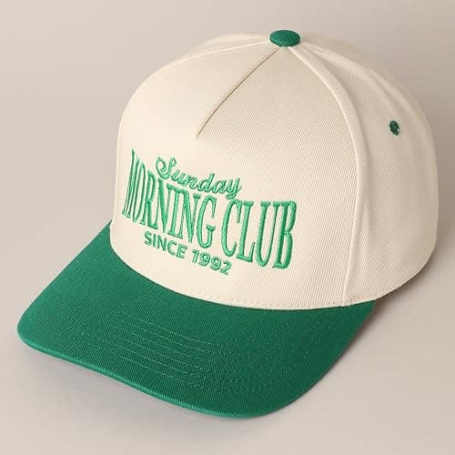 MIRMARU Two-Tone Vintage Canvas Trucker Hats for Men & Women, Adjustable Size Baseball Caps with Trendy Embroidered Design thumbnail 3