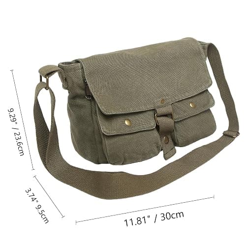 AFGWK School Vintage Canvas Messenger Bag for Men Crossbody Shoulder Bag Satchel Handbags thumbnail 4