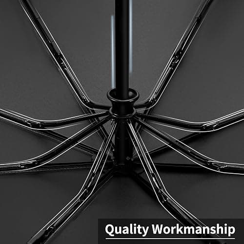 Seniny Windproof Travel Umbrella, Automatic Umbrellas for Rain, Portable & Compact Umbrellas for Backpack, Strong UV for Protection, Folding Small Sun Umbrella for Car, Walking thumbnail 9