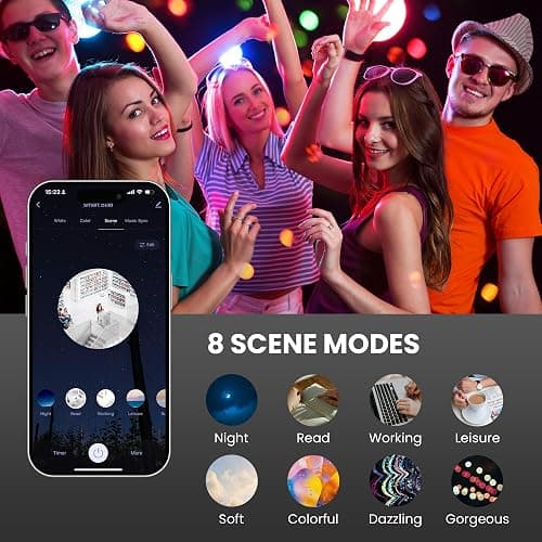 UPXNBOR E27 Smart Bulb, Alexa Light Bulb A19, WiFi Smart Light Bulb 9W, 16 Million Colours, Dimmable RGB, Works with Alexa & Google Assistant, Schedule & Timer, Energy Saving, 2.4GHz Only, 1 Pack thumbnail 7