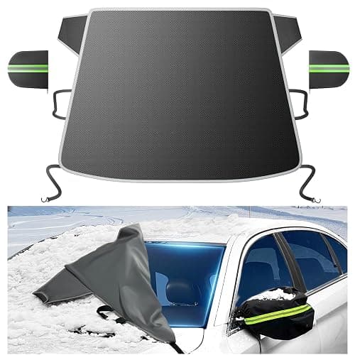 DooGooCoo [Upgraded] 7-Layer Car Windshield Snow Cover, [Efficient Winter Protection] Against Snow, Ice, Frost and Water, [Military-Grade Durable] Universal Fit for Cars, SUVs, and Trucks-Medium - Image 1