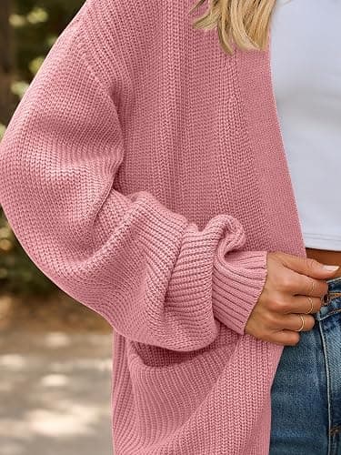 LILLUSORY Womens Oversized Cardigans Soft Knit Cardigan Sweater with Pockets thumbnail 5