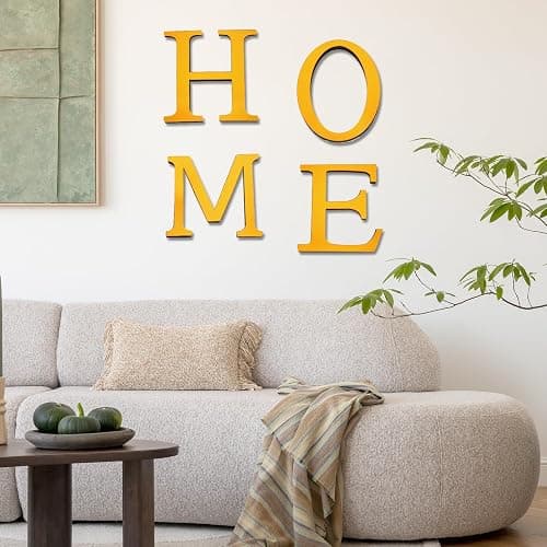 PATIKIL 7.87 Inch 3D Acrylic Alphabet Mirror Wall Stickers Letter O Self-Adhesive Home Decor Letter Sign Art Sticker Decal for DIY Home Decoration Light Gold thumbnail 6