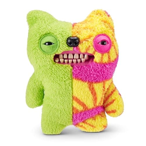 Fuggler Misfit Monsters Series 1 9" by ZURU Funny Ugly Monster Plush Toy (Munch Tooth - Green & MultiBoth Teddy Fleece) thumbnail 3