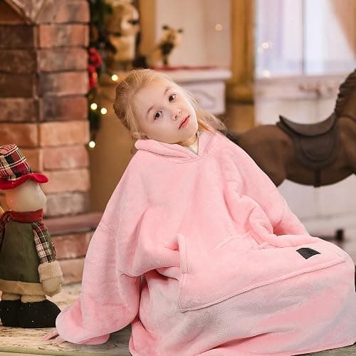 Catalonia Blanket Hoodie for Kids, Oversized Wearable Sherpa Sweatshirt Pullover for Teens Youth, Gift Idea thumbnail 6