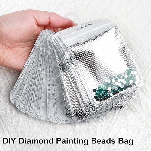 50PCS Diamond Painting Beads Storage Bags | Reusable Ziplock Pouches for DIY Diamond Art, Gem & Bead Organizer, Craft Supplies Storage Accessories thumbnail 5
