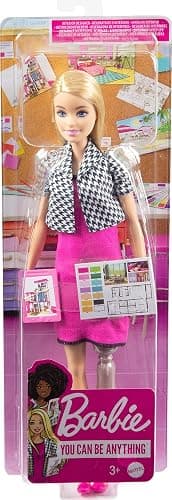 Barbie Careers Fashion Doll & Accessories, Interior Designer with Prosthetic Leg in Removable Outfit with Tablet & Design Sheet thumbnail 6