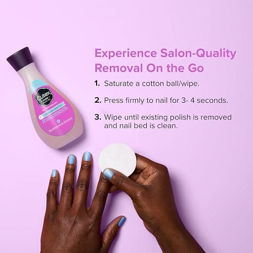 Cutex Gel Nail Polish Remover, Ultra-Powerful & Removes Glitter and Dark Colored Paints, Paraben Free, 10.1 Fl Oz - 10.1 Fl Oz (Pack of 1) - Ultra-Powerful thumbnail 4