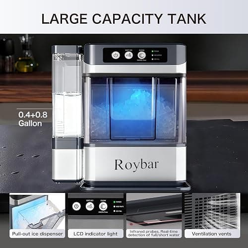 Large Capacity Ice Makers Countertop One-Click Operation Self-Cleaning Portable Ice Maker 41lbs/24H with There is A Detachable 3L Water Tank Ice Machine for Home,Bar,Office thumbnail 5