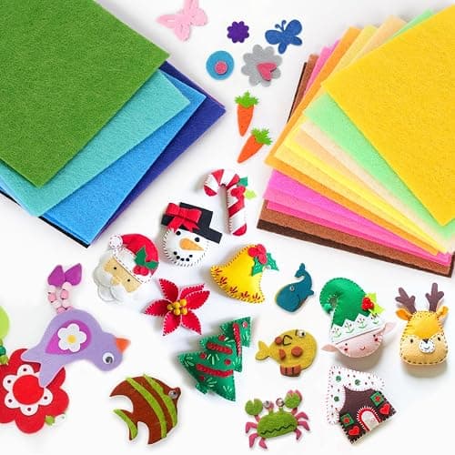 42 pcs Felt Fabric Sheet 4"x4" Assorted Color DIY Craft Squares Nonwoven 1mm Thick thumbnail 6
