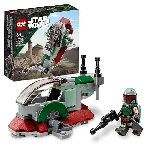 LEGO 75344 Star Wars Le Vaisseau de Boba Fett Microfighter, Jouet Véhicule avec Lanceurs et Ailes Ajustables, Figurines, Le Mandalorien, Enfants 6 Ans - Image 1
