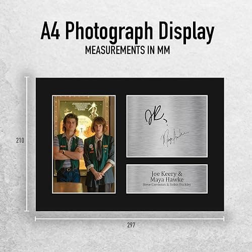 HWC Trading Joe Keery & Maya Hawke Strange Hawkins Thing Gifts Printed Signed Autograph Picture for TV Show Fans - A4 thumbnail 2