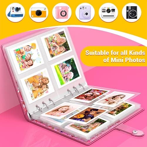 Kids Photo Album for Instax Mini, Photo Album for Polaroid, Applicable to Fujifilm Instax Mini 11 12 40 Kodak Mini Photo, Gift for 4 5 6 7 8 9 10 11 12 Year Old Girls (200 Photos) thumbnail 5