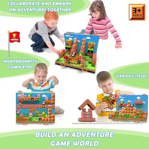 Magnetic Blocks, Build 3D Magnet Building Toys World with Magnetic Tiles, Foldable Magnet Board, STEM Sensory Toy for Kids, Toy Building Sets Gifts for Age 3 4 5 6-10 Year Old Boys Girls thumbnail 6