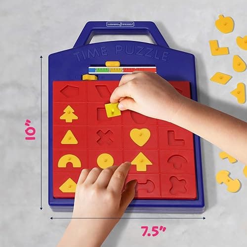 Winning Fingers Shape Toy Puzzle Game – Pop Up Board Game with Shape Puzzles - Two Players Concentration Games Puzzle Board Matching Game - Educational Toy for Kids 3 Years and Older thumbnail 2
