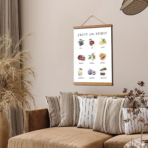 Fruit of the Spirit Art Print Retro Christian Wall Art Scripture Poster Bible Art Print God Art Fruit Wall Art Decor Religion Bible Pictures Posters Prints for Church Prayer Room Living Room Home Decor thumbnail 5