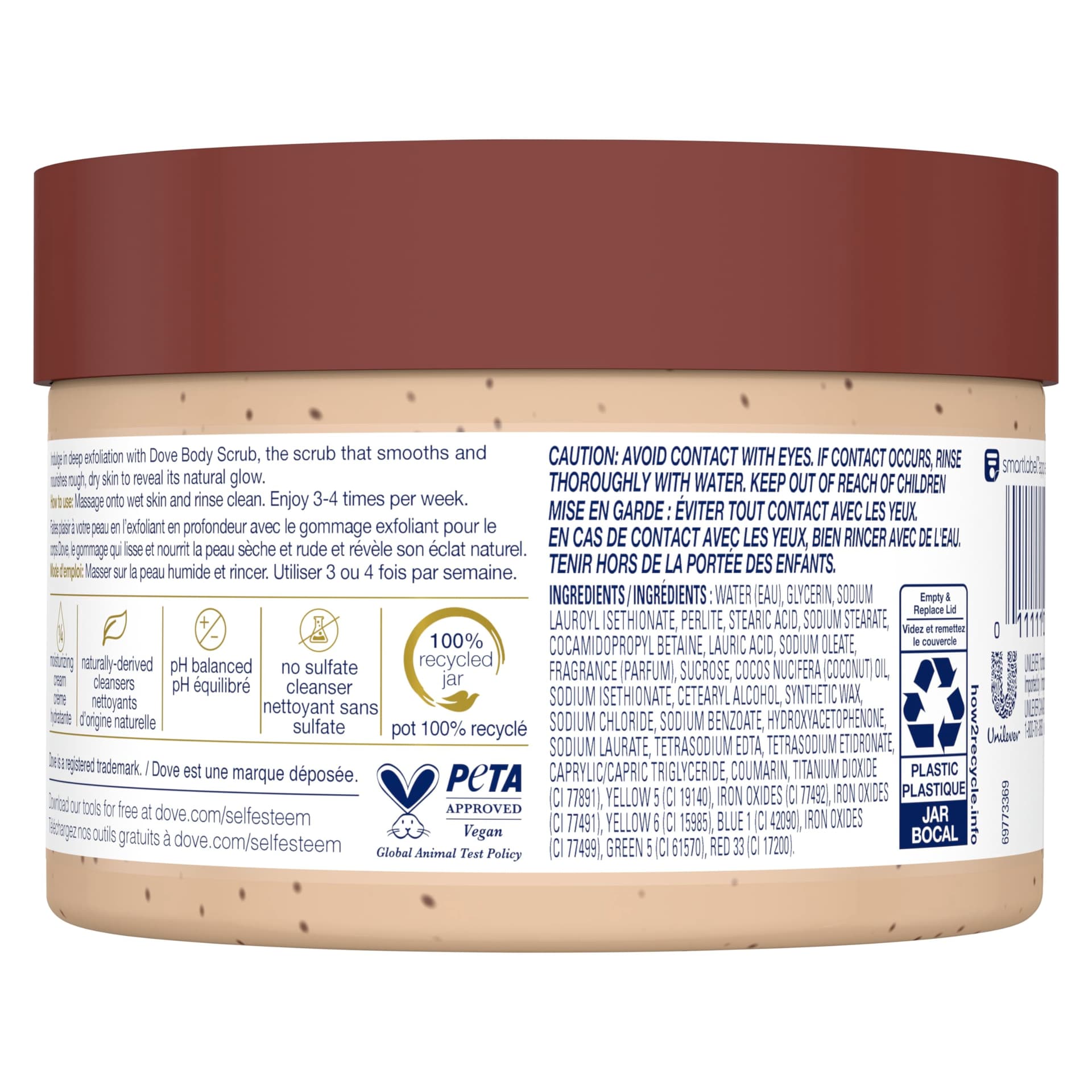 Dove Brown Sugar and Coconut Butter Exfoliating Body Polish 298 g thumbnail 2