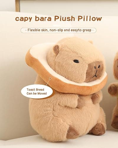 Bestsea Cute Capybara Plush Soft Capybara Plushie Pillow with Kawaii Capybara Stuffed Animals Toy for Kids Girls Adults Birthday Gifts and Home Decor 12 inch (Kawaii Capybara Plush) thumbnail 5