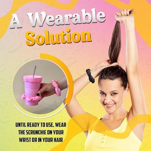 Nightcap The Original Drink Cover Scrunchie – As Seen On Shark Tank And TikTok - Reusable - Wear On Wrist Or In Hair, Prevent Drink Spiking - Sanitary Pocket Keeps Cover Clean thumbnail 3