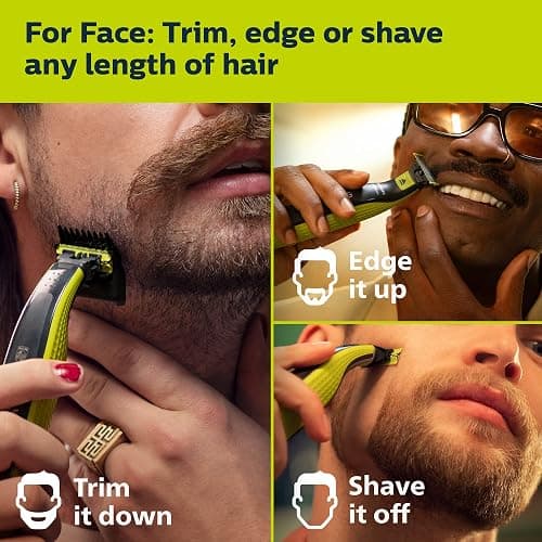 Philips Norelco OneBlade 360 Blades, Genuine Replacement Blades for OneBlade Electric Shaver and Trimmer, Durable Stainless Steel, Trim, Edge and Shave, 3 Pack, QP430/80 thumbnail 2