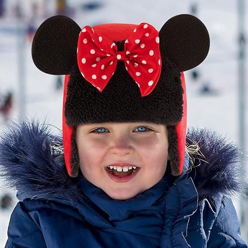 Disney Girls Toddler Winter Hat and Mittens Set Ages 2-4 Or Minnie Mouse Hat and Kids Gloves Set for Ages 4-7 thumbnail 2